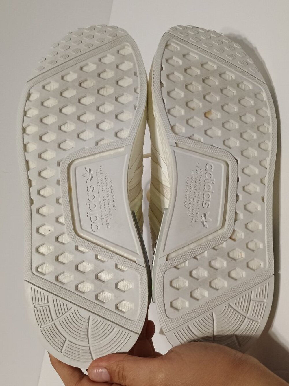 Adidas Originals NMD_R1 White Cream Iridescent Boost Sneakers Shoes M 6.5 W 7.5 - Picture 6 of 10